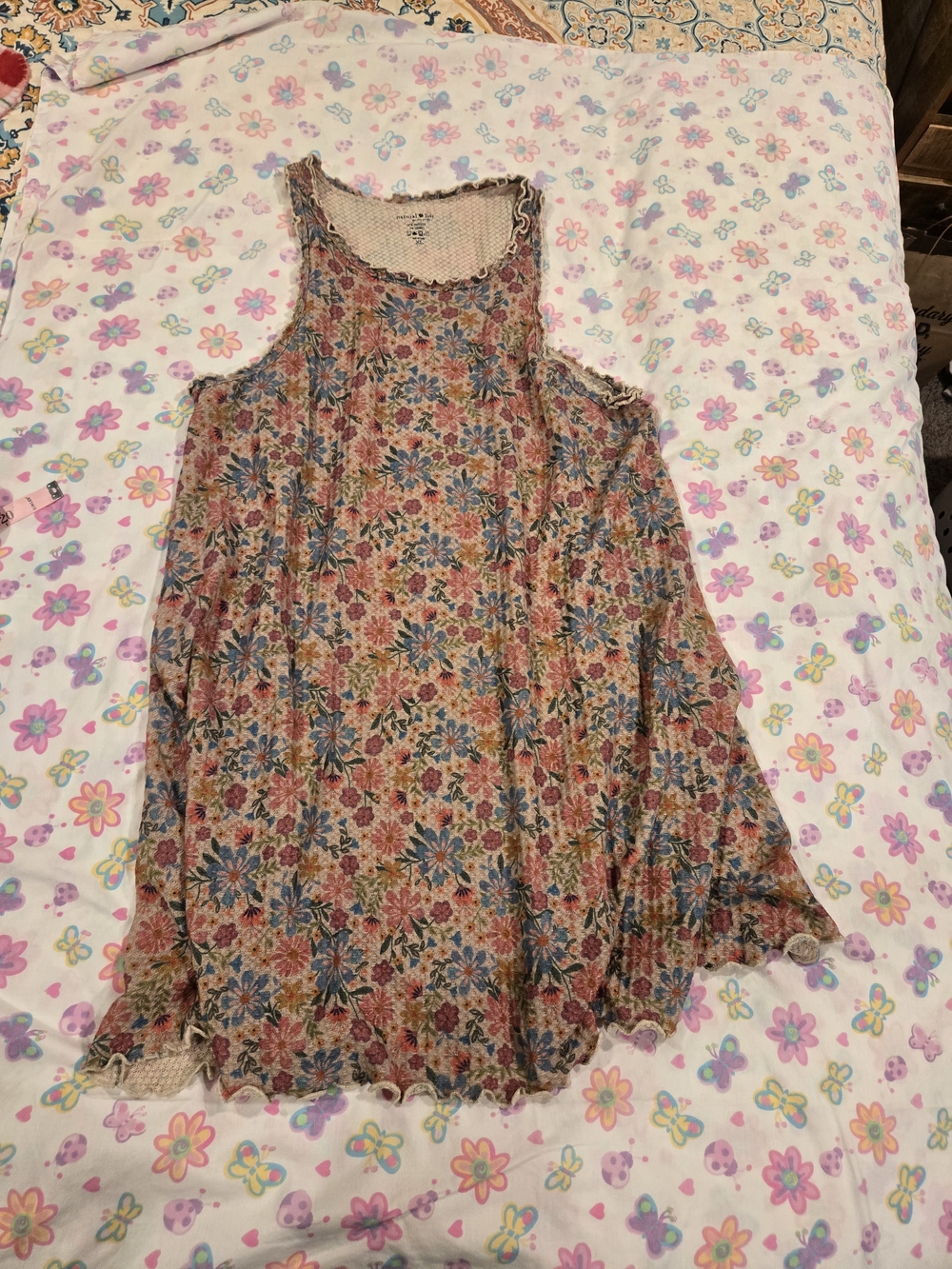 NATURAL LIFE Daydreams  Mini Dress - Folky Sprigs Cream